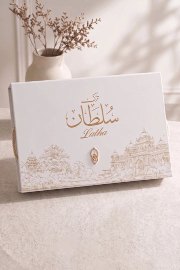Sand Latha Fabric with Gifting Box