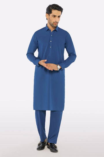 Blue Wash & Wear Fabric