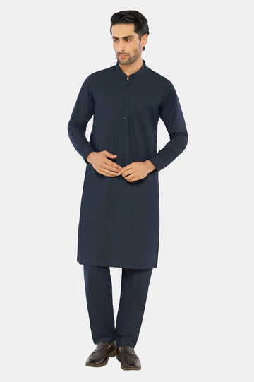 Dark Blue Wash & Wear Fabric
