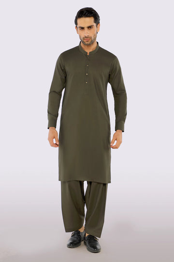 Dark Green Wash & Wear Fabric