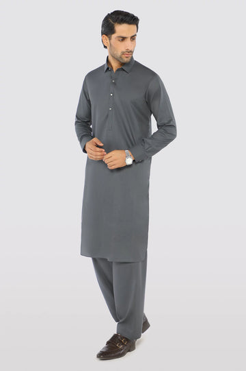 Grey Wash & Wear Fabric