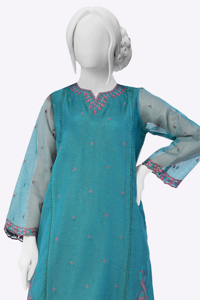 Green Embroidered 2PC From Sohaye By Diners