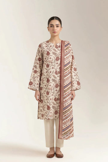 Printed Unstitched 3PC