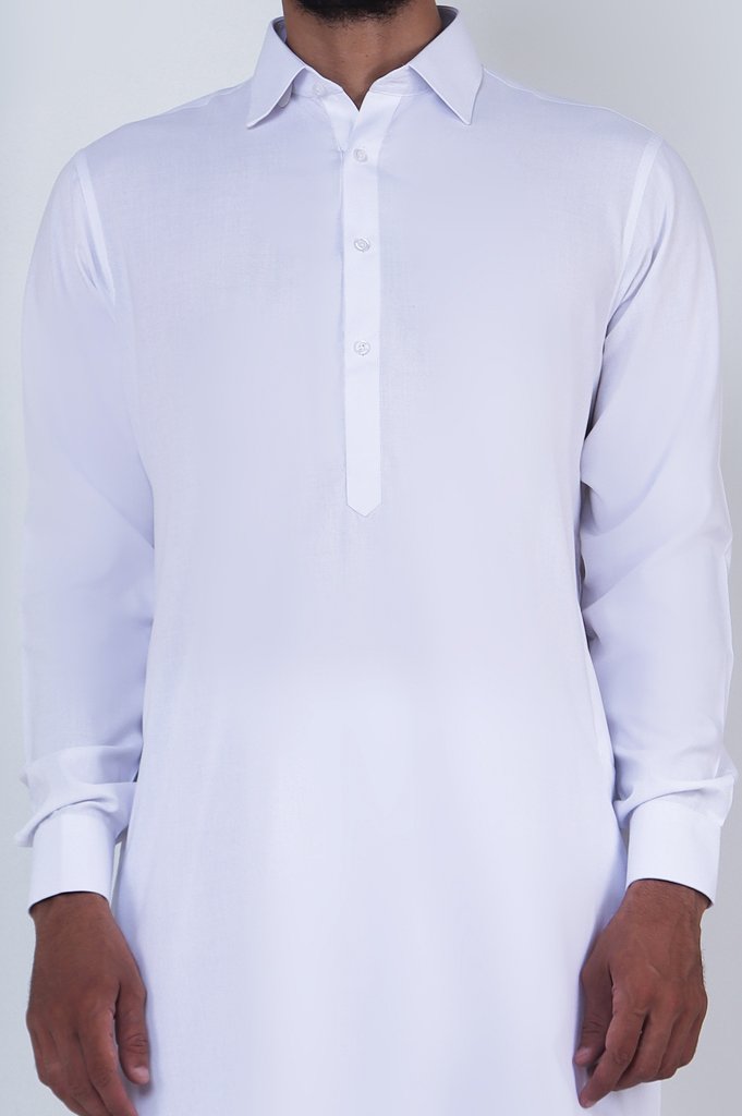 Formal Shalwar Suit for Man (EG2430-White) - Diners