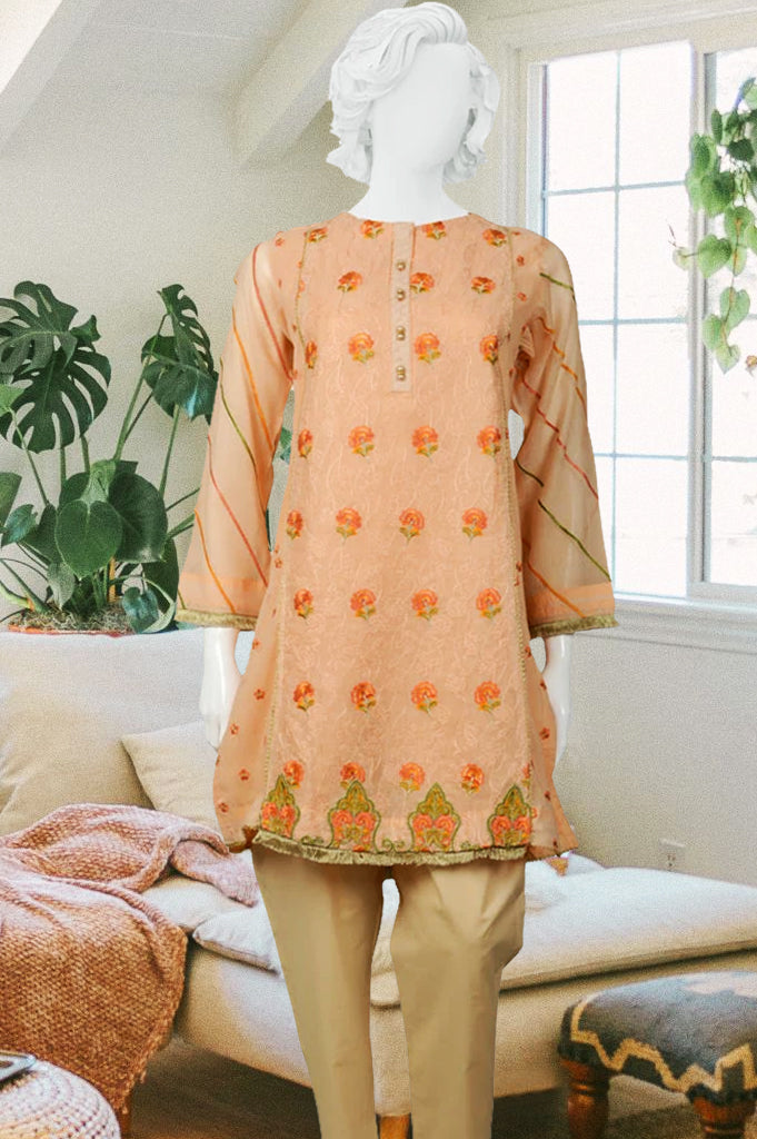 Embroided Shirt WKF0036-Peach - Diners