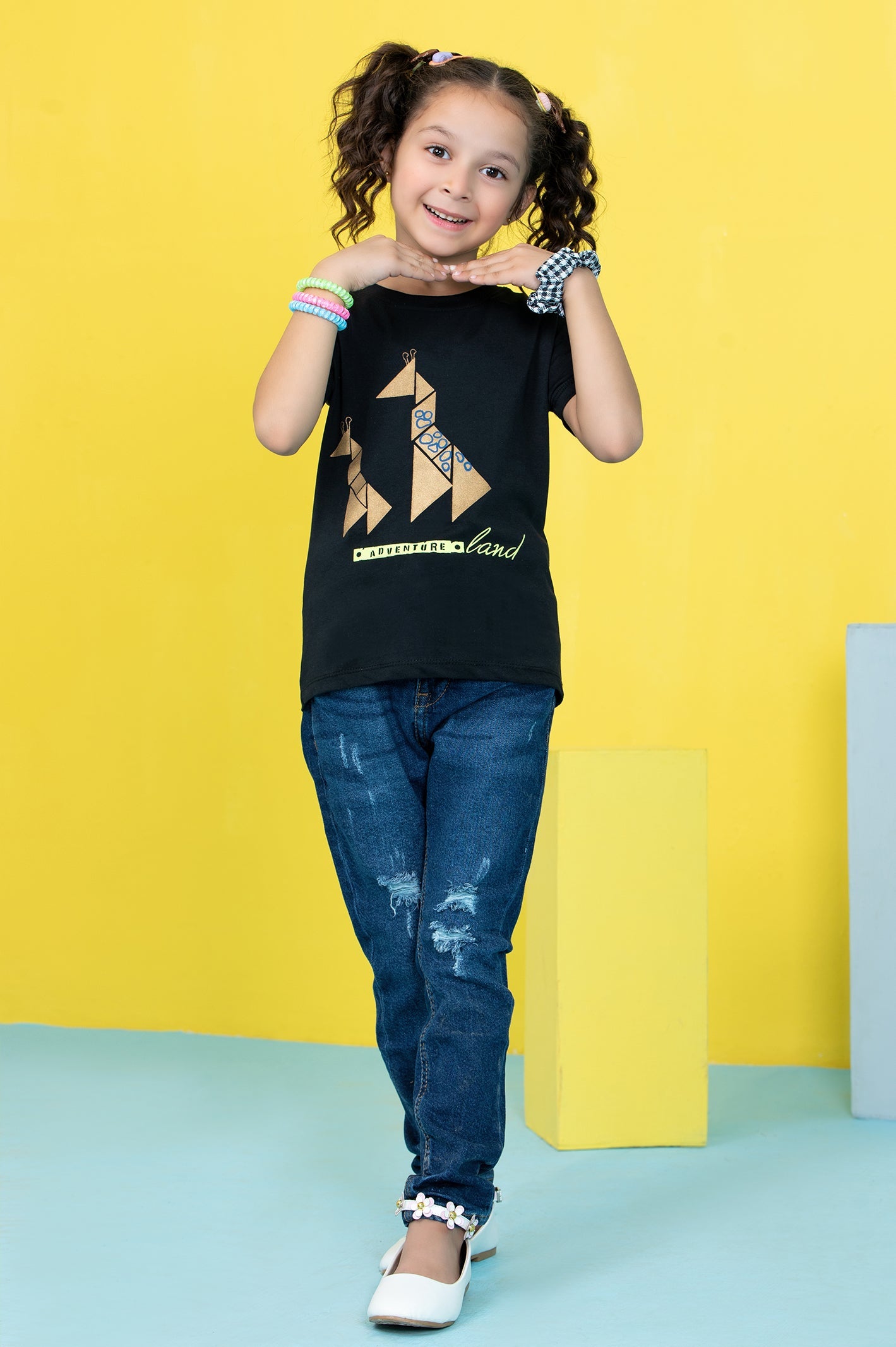 Girls T-Shirt In Black - Diners