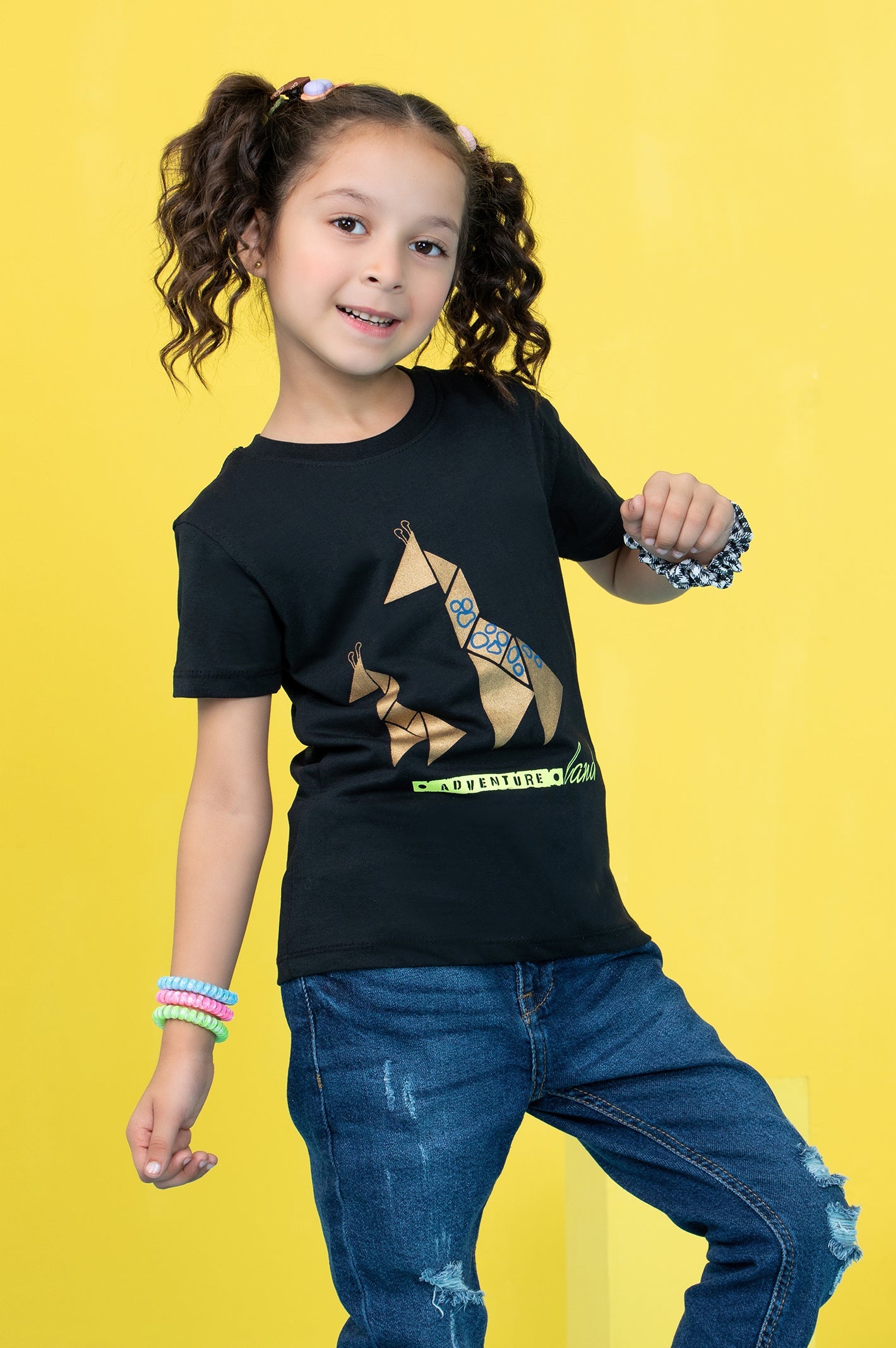 Girls T-Shirt In Black - Diners