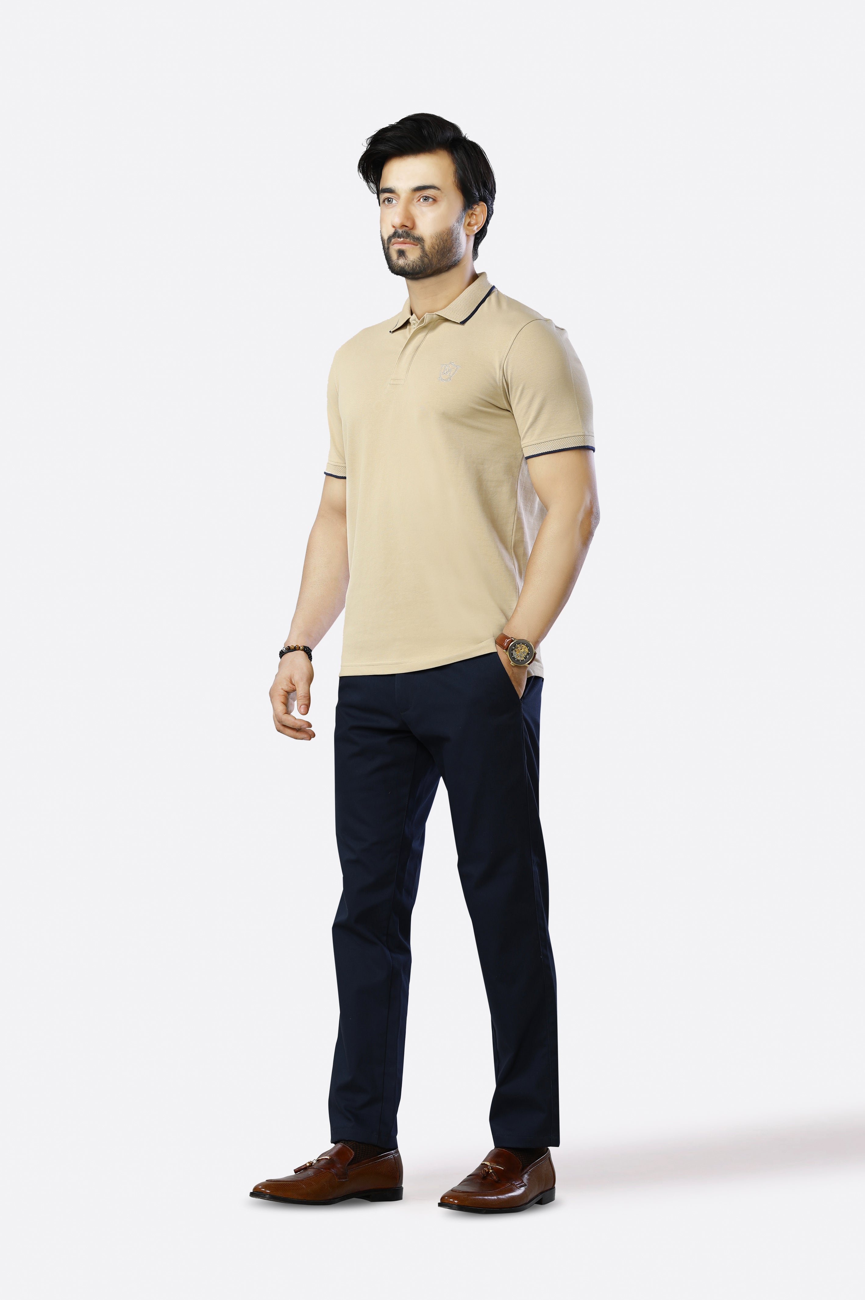 Jacquard Collar Polo Shirt - Diners