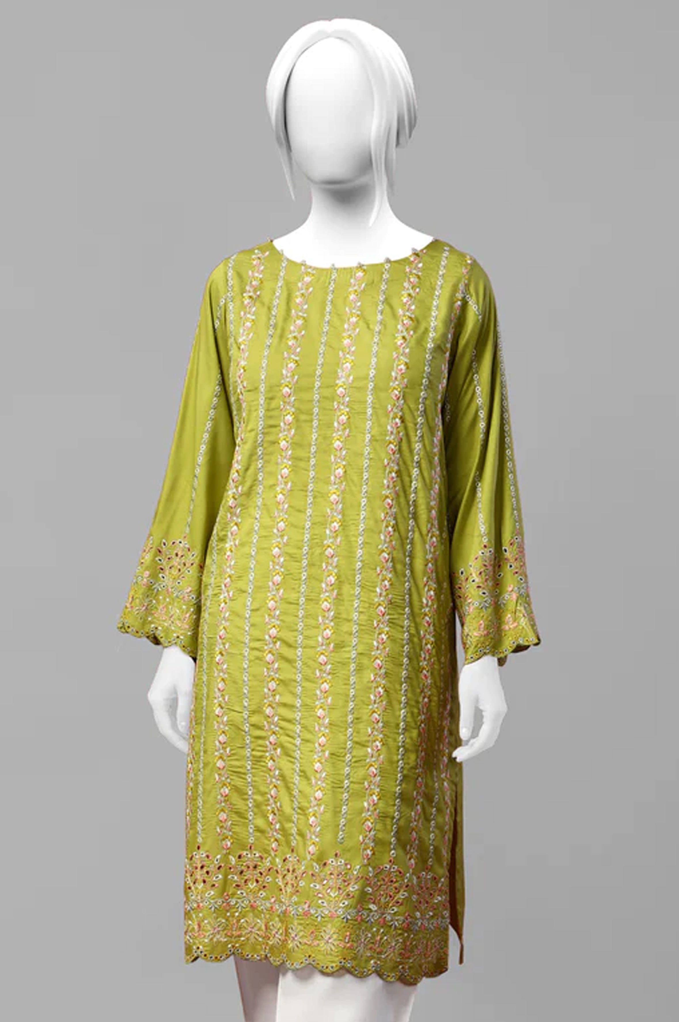 Viscose Green Kurti - Diners