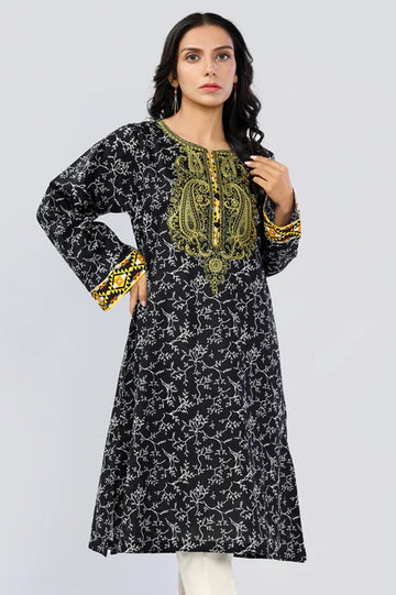Cambric Black Kurti - Diners