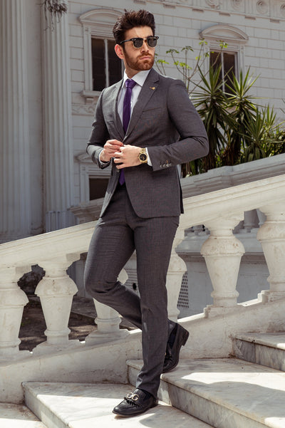 Diner's 2 Pcs Suit for men SKU: DA1179-GREY - Diners
