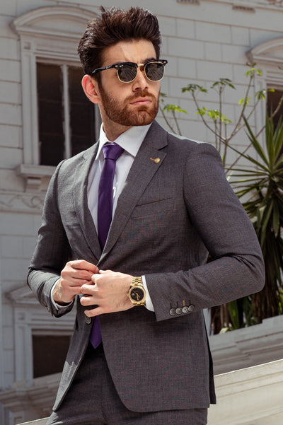 Diner's 2 Pcs Suit for men SKU: DA1179-GREY - Diners