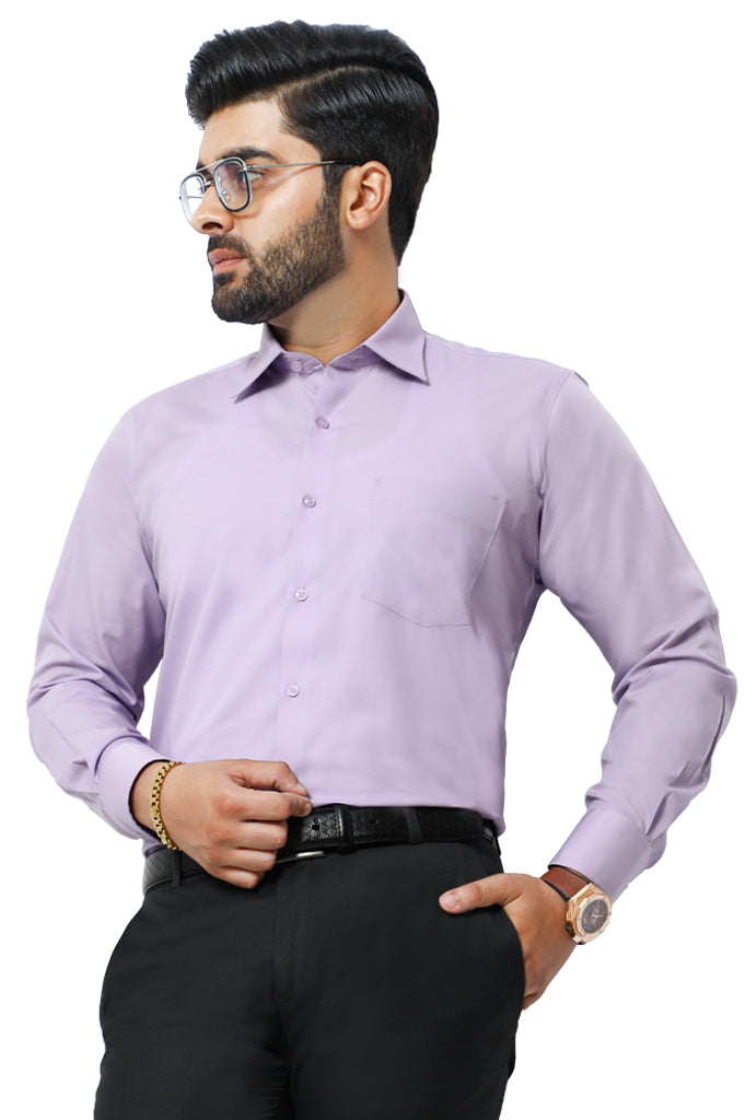 Formal Plain Shirt in L-Purple SKU: AB203-L-PURPLE - Diners