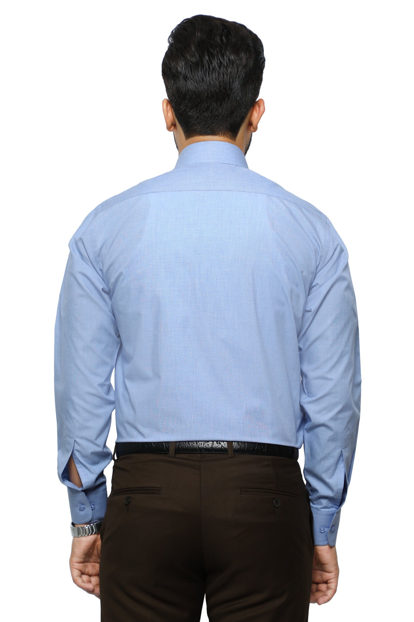 Formal Plain Shirt in L-Blue SKU: AB206-L-BLUE - Diners