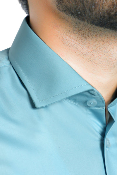 Formal Man Shirt in Teal SKU: AB2271-Teal - Diners