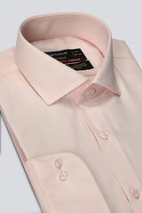 Light Pink Plain Formal Shirt For Men - Diners