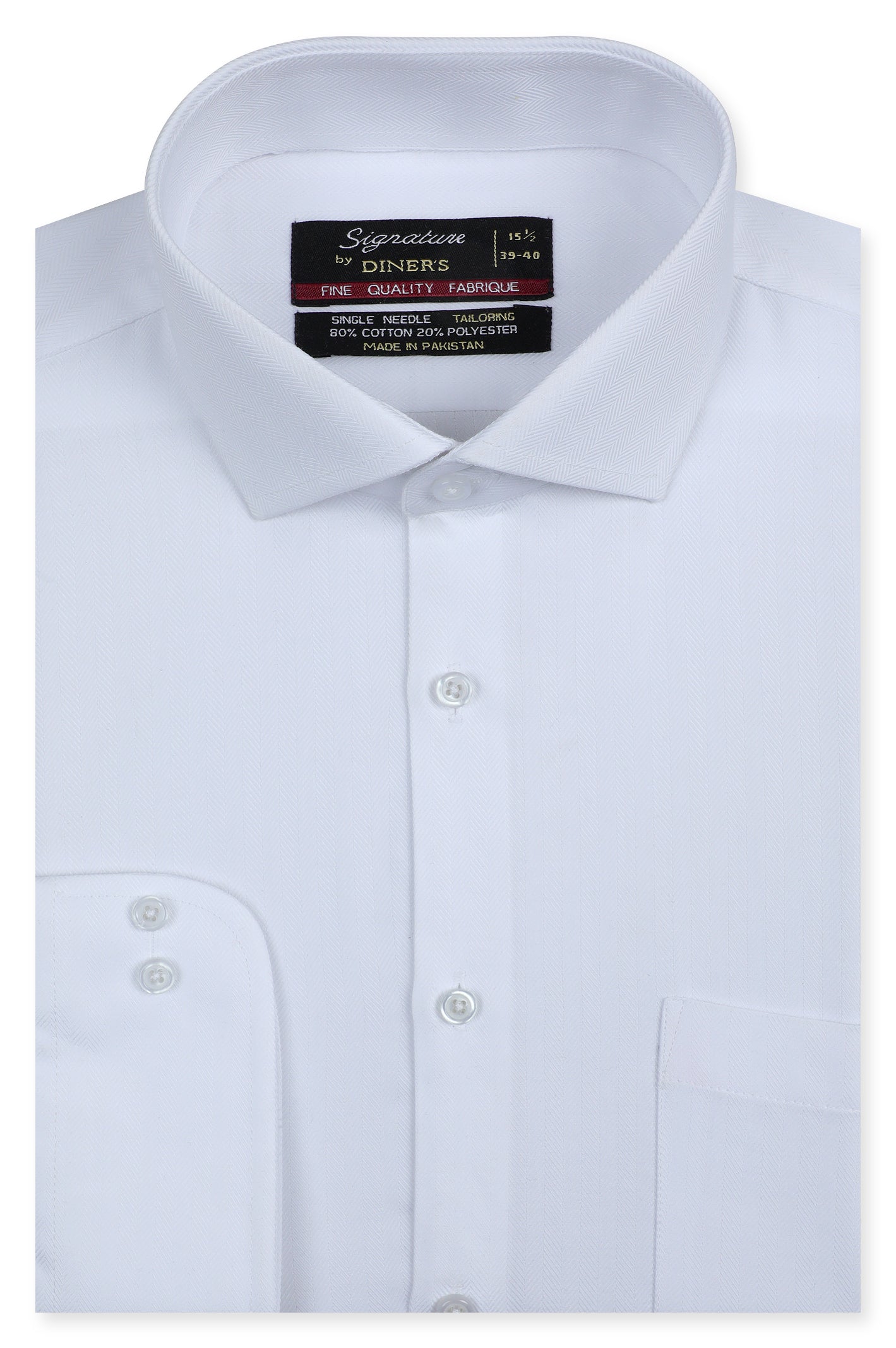 Formal Men Shirt in White SKU: AB23396-WHITE - Diners