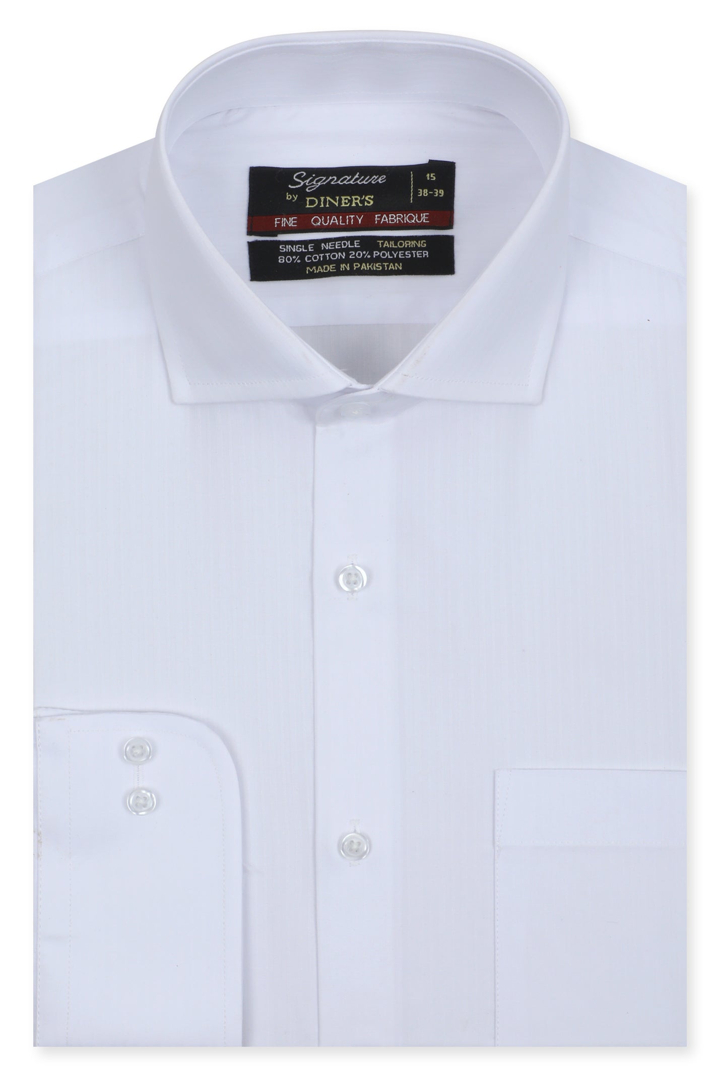 Formal Men Shirt in White SKU: AB25438-WHITE - Diners