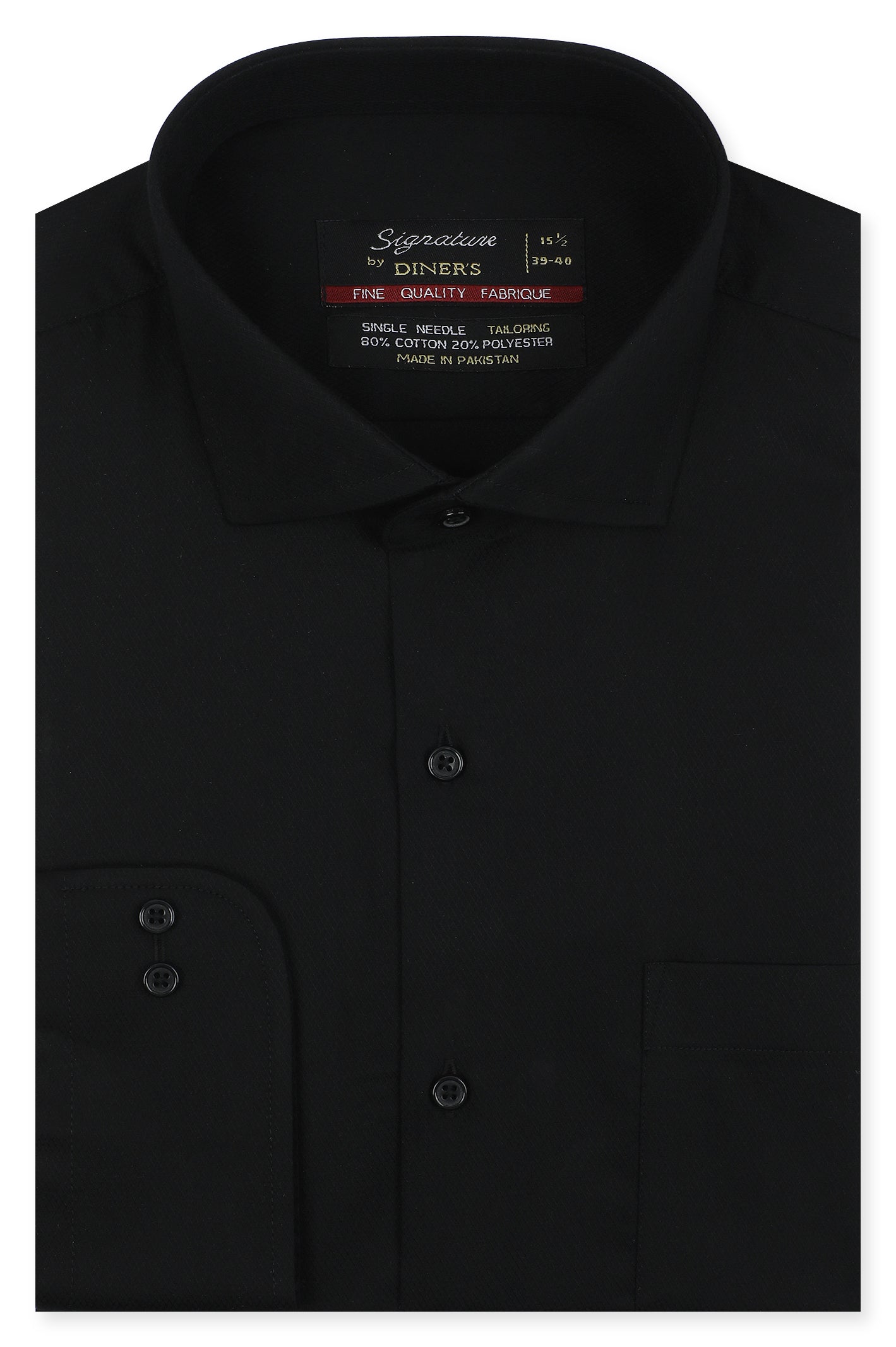 Formal Men Shirt in Black SKU: AB25439-BLACK - Diners