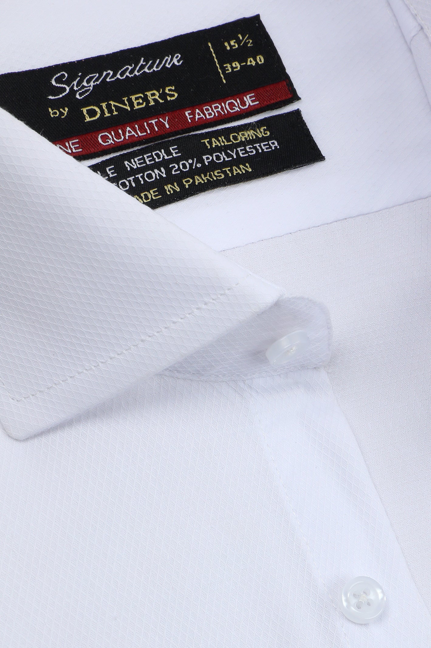 Formal Men Shirt in White SKU: AB25439-WHITE - Diners