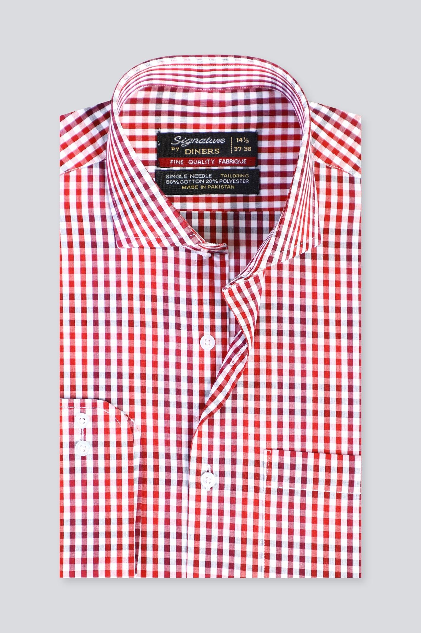Multicolor Gingham Check Formal Shirt - Diners