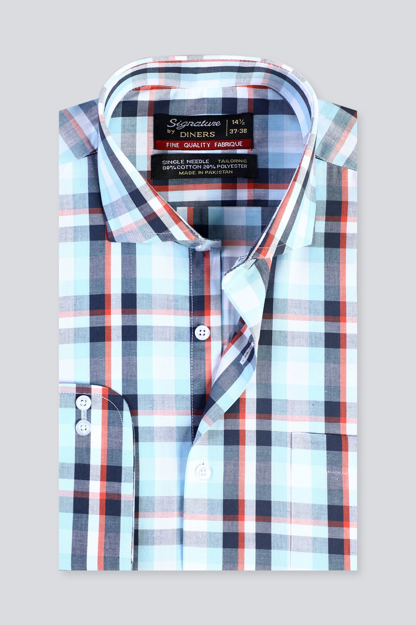 Multicolor Tattersall Check Formal Shirt - Diners