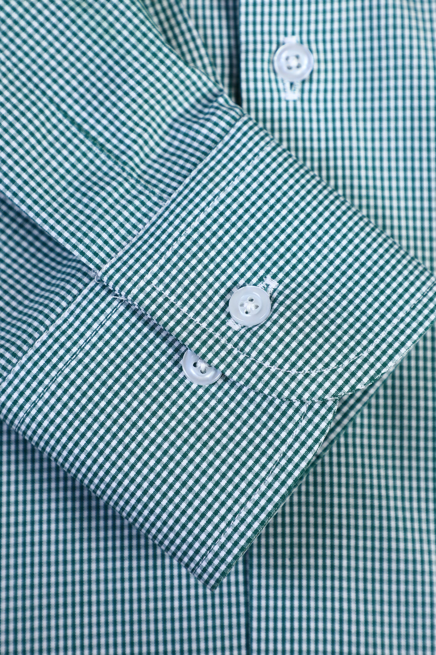 Green Mini-Check Formal Shirt - Diners