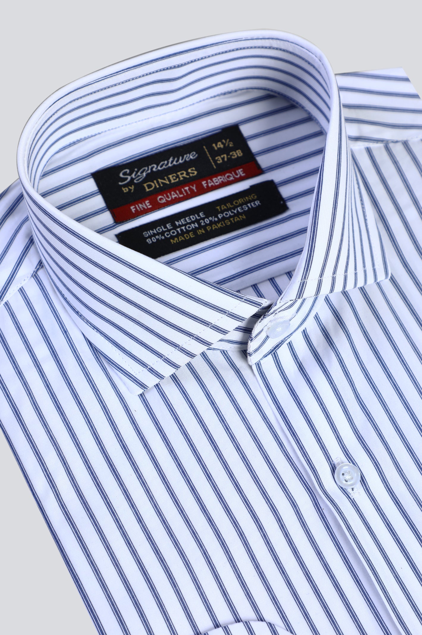 Dark Blue Pinstripe Formal Shirt - Diners