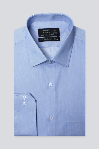 Light Blue Texture Formal Shirt For Men - Diners