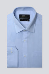 Sky Blue Self Formal Shirt For Men - Diners