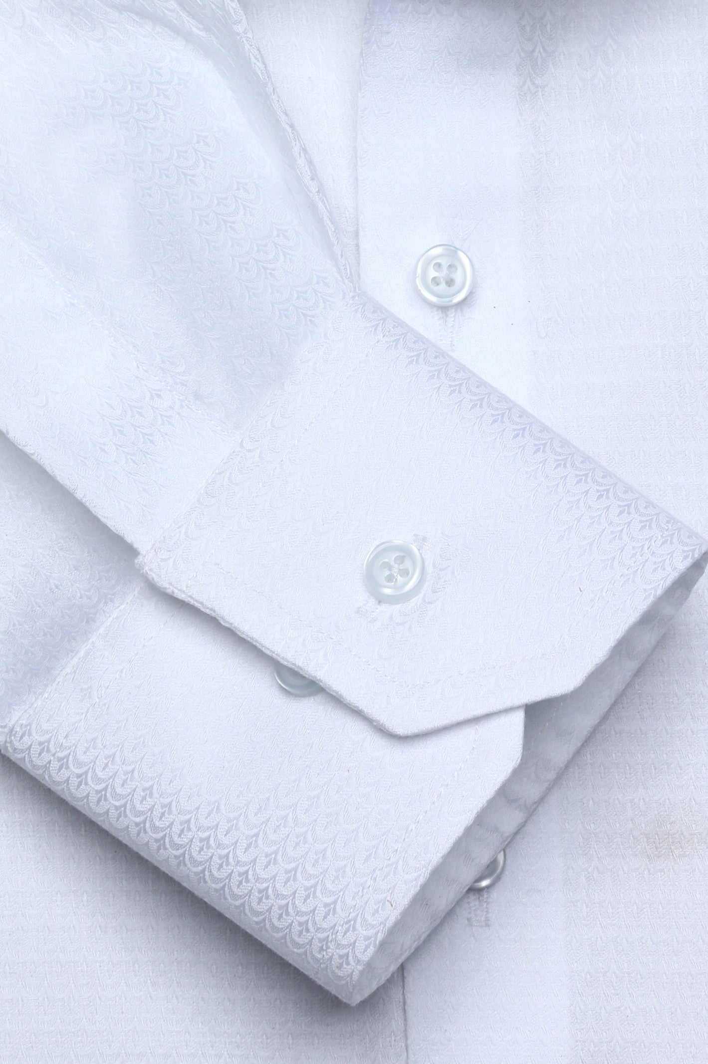 White Texture Formal Shirt For Men - Diners