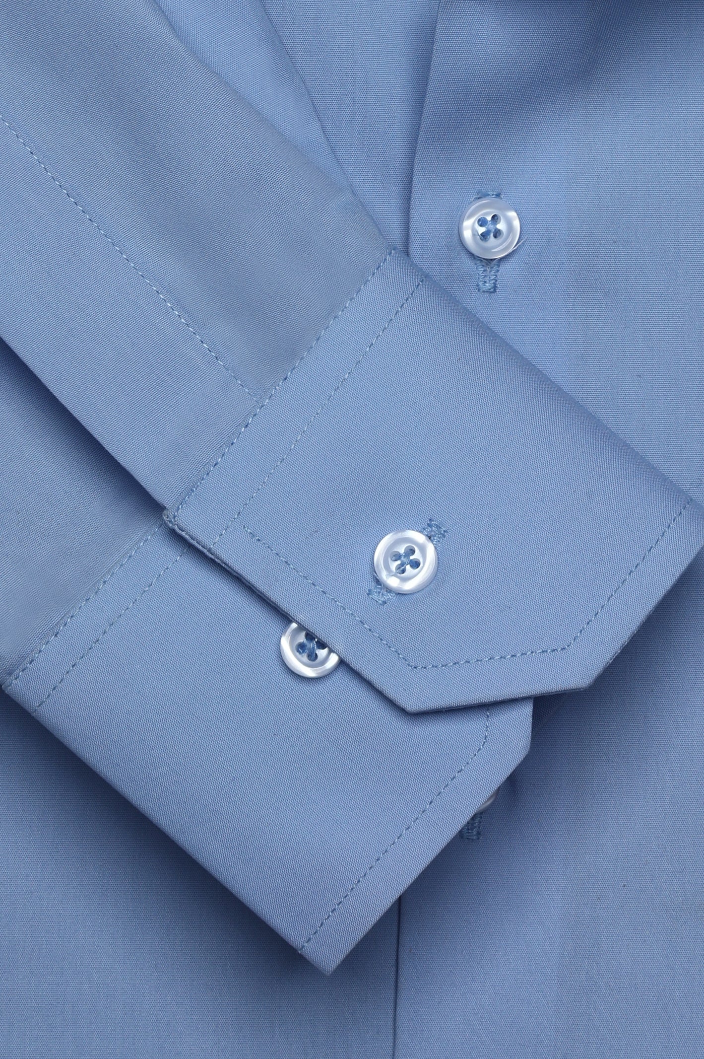 Sky Blue Plain Formal Shirt For Men - Diners
