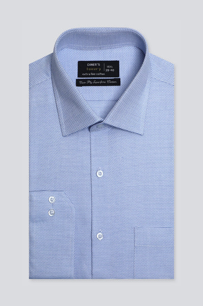 Navy Blue Textured Formal Shirt – Diners Pakistan