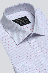 White Pinstripe Formal Shirt For Men - Diners