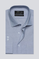 Light Blue Texture Formal Shirt For Men - Diners