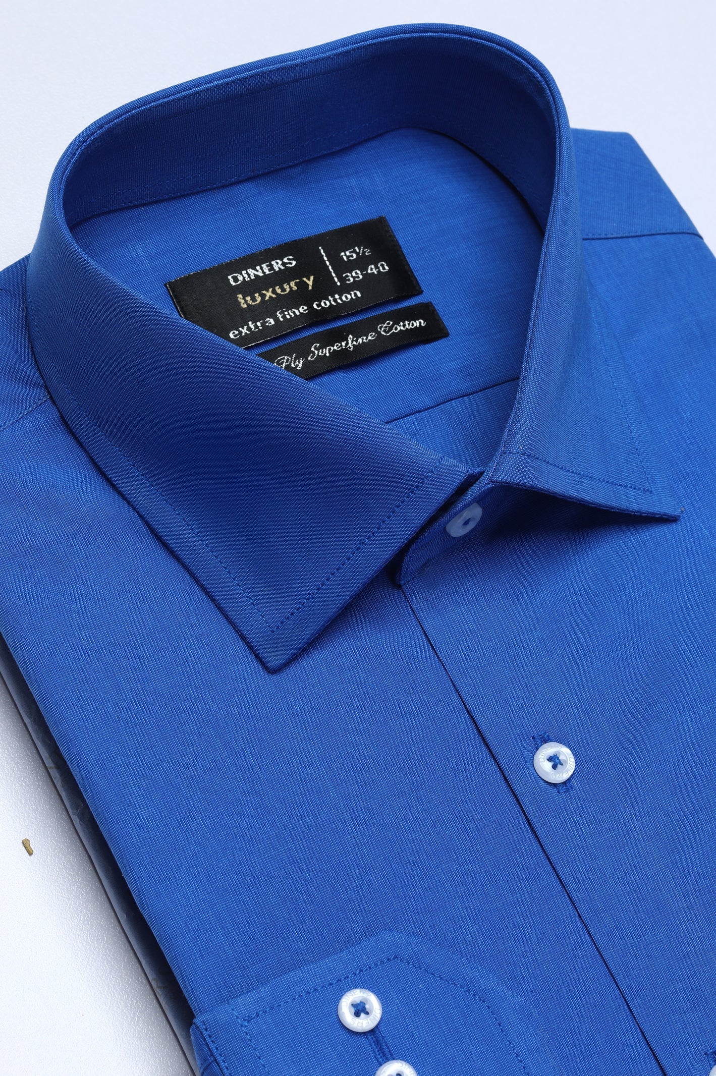Royal Blue Dobby Formal Shirt For Men - Diners