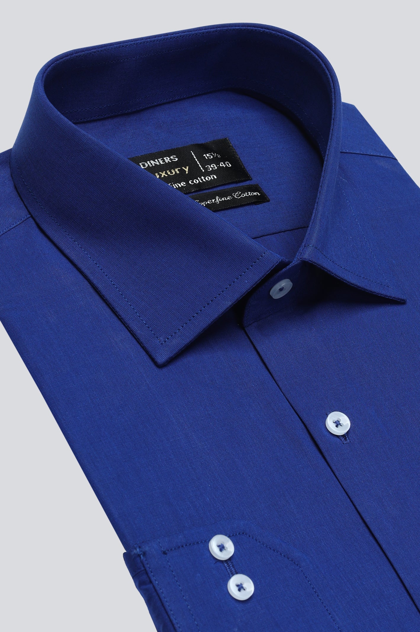 Dark Blue Dobby Formal Shirt For Men - Diners