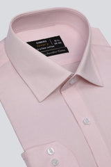 Light Pink Oxford Self Formal Shirt For Men - Diners