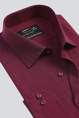 Maroon Texture Formal Shirt For Men - Diners
