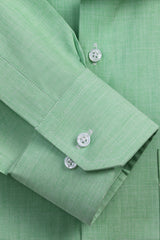Light Green Self Formal Shirt For Men - Diners