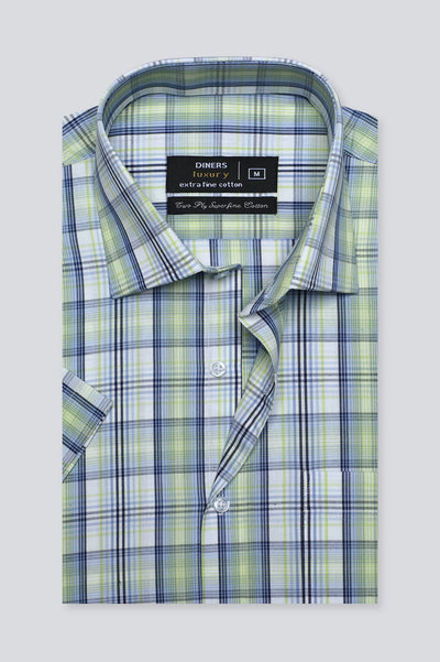 Multicolor Check Formal Shirt For Men - Diners