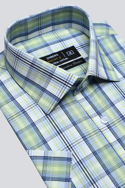 Multicolor Check Formal Shirt For Men - Diners