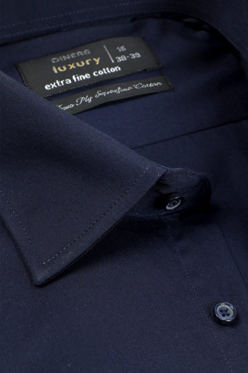 Formal Men Shirt in N-Blue SKU: AD25197-N-BLUE - Diners