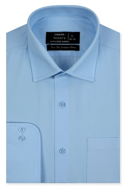 Formal Men Shirt in L-Blue SKU: AD25437-L-BLUE - Diners
