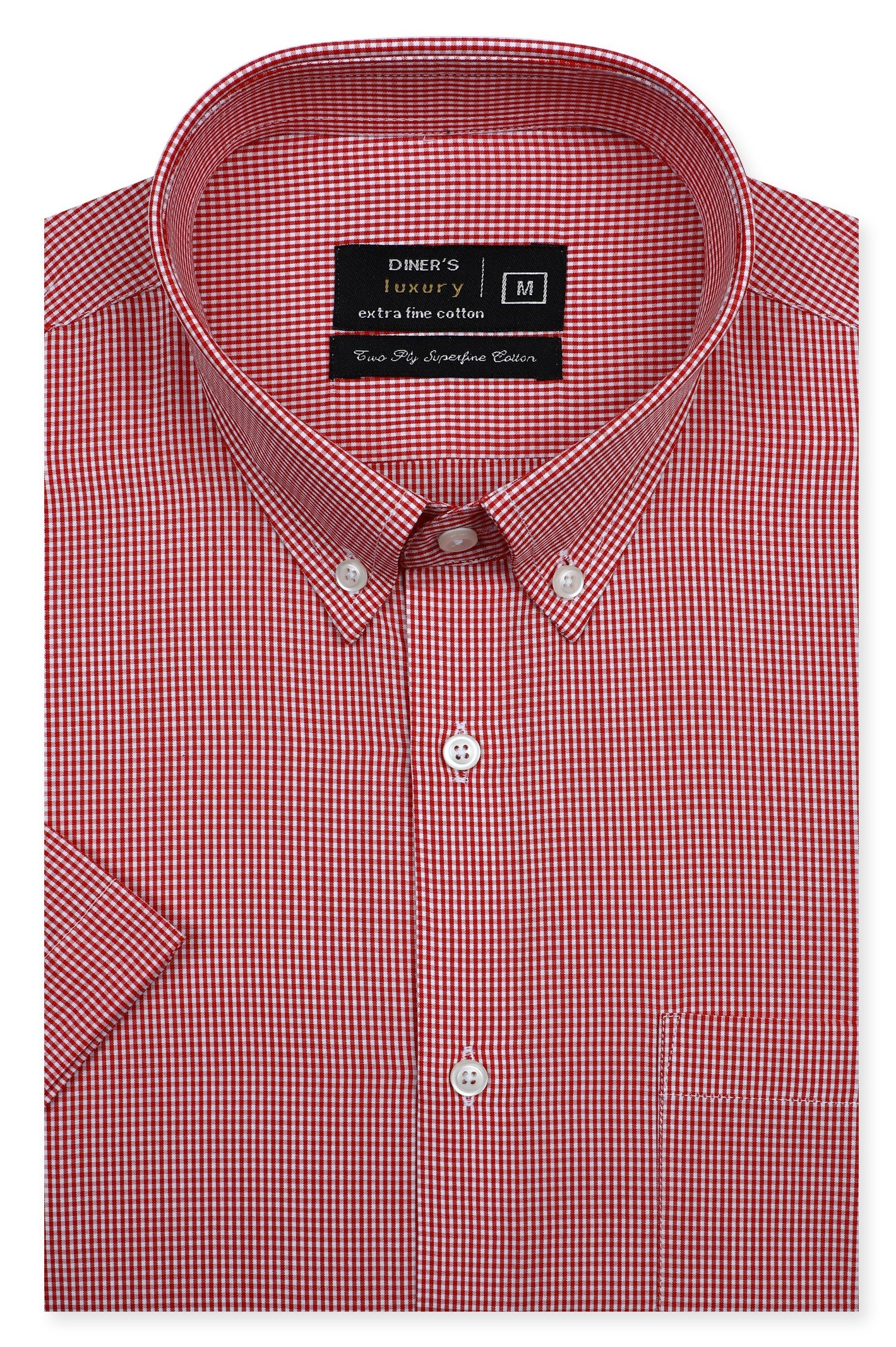 Formal Luxury Shirt SKU: AD27169-MAROON (Half Sleeves) - Diners