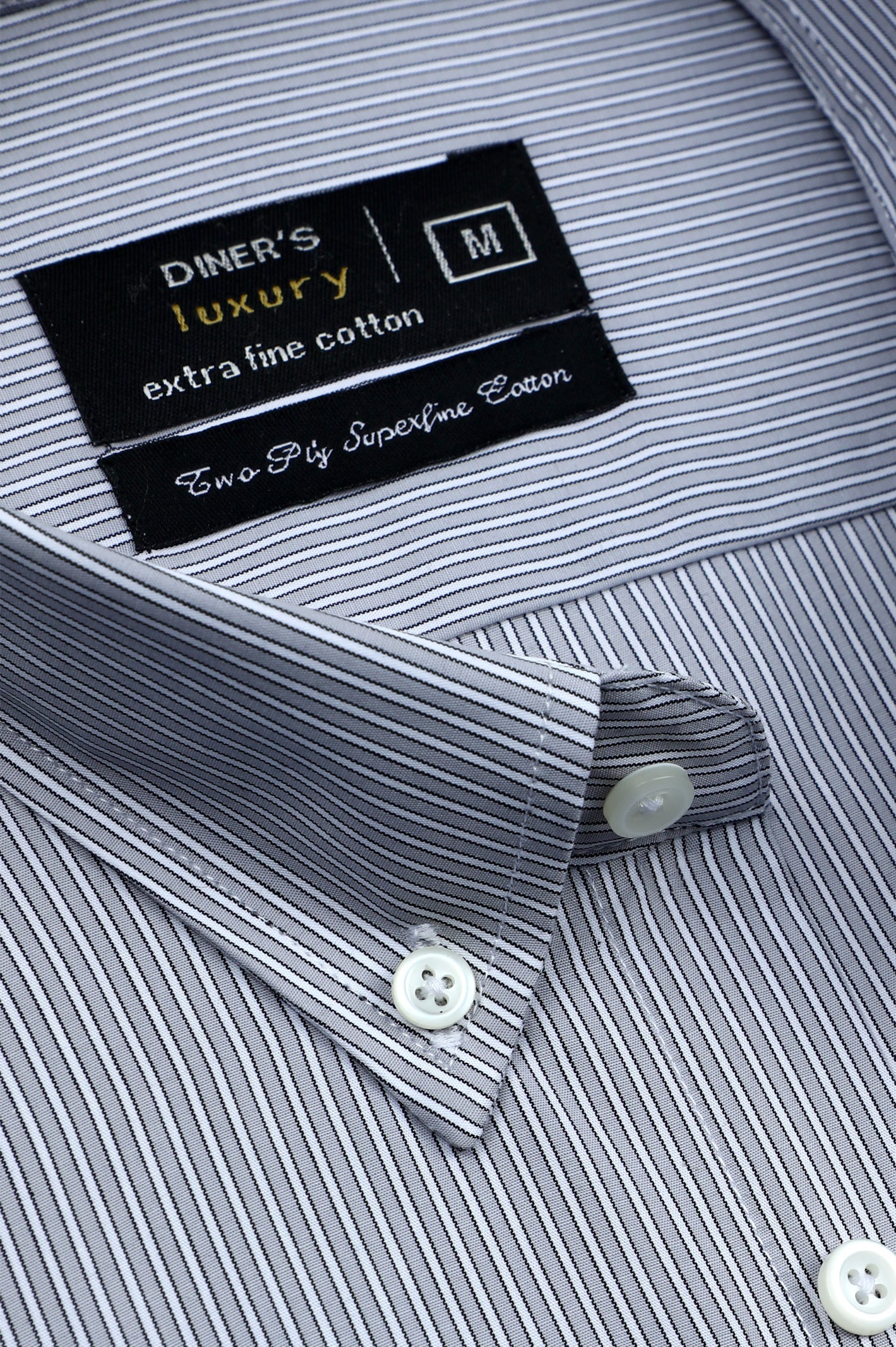 Formal Luxury Shirt SKU: AD27188-GREY (Half Sleeves) - Diners