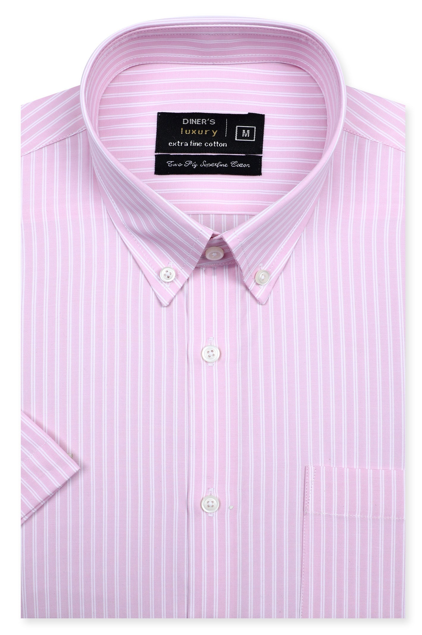 Formal Luxury Shirt SKU: AD27193-PINK (Half Sleeves) - Diners