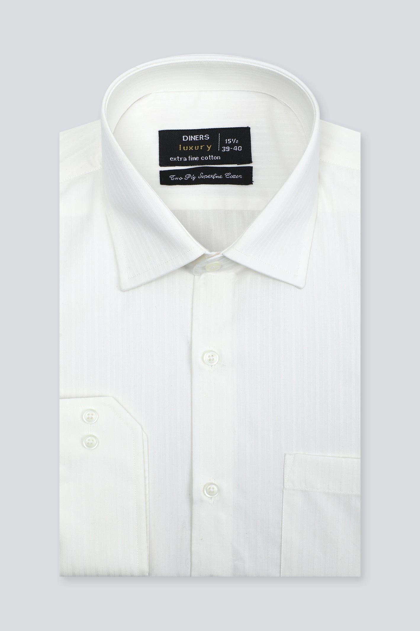 Off White Self Formal Men Shirt - Diners