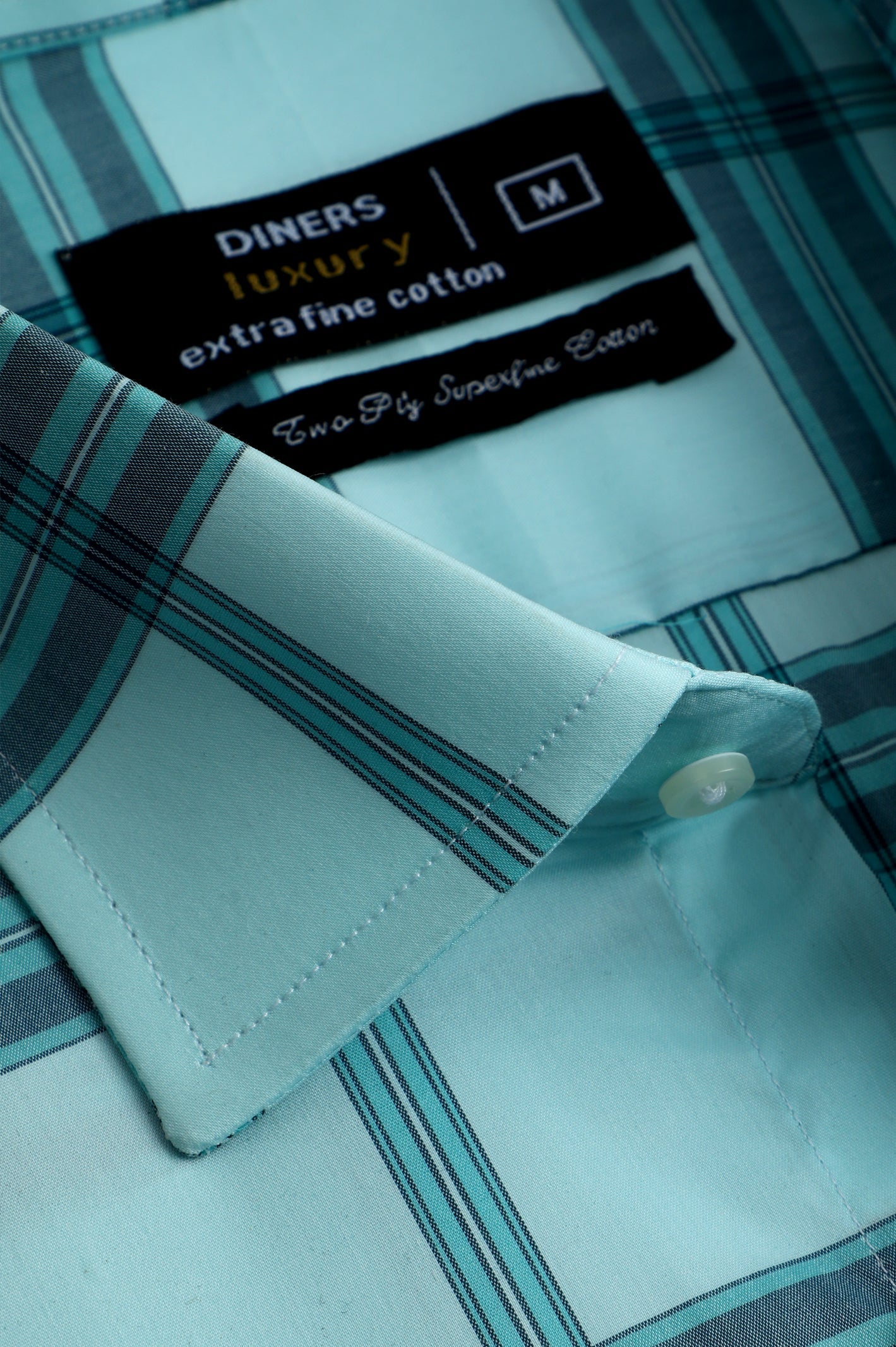 Formal Luxury Shirt SKU: AD28412-GREEN (Half Sleeves) - Diners