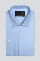 Light Blue Dobby Formal Shirt For Men - Diners